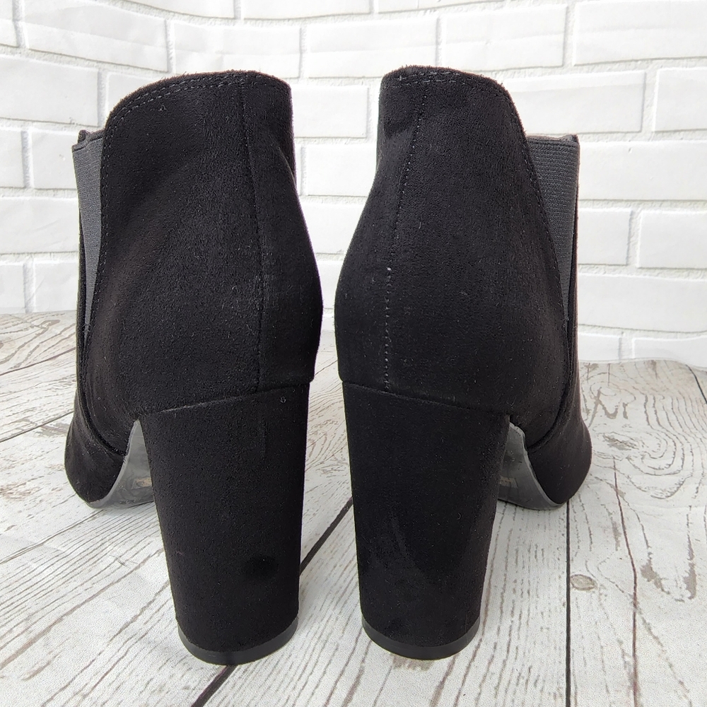 Marc Fisher Kalita Women's Ankle Boot Heels Slip On Pointed Toe Black - Picture 6 of 14